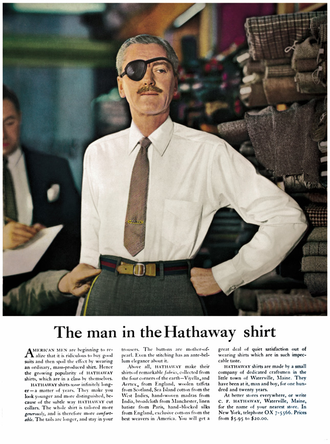 Famous Ogilvy ad "The Man in the Hathaway Shirt"